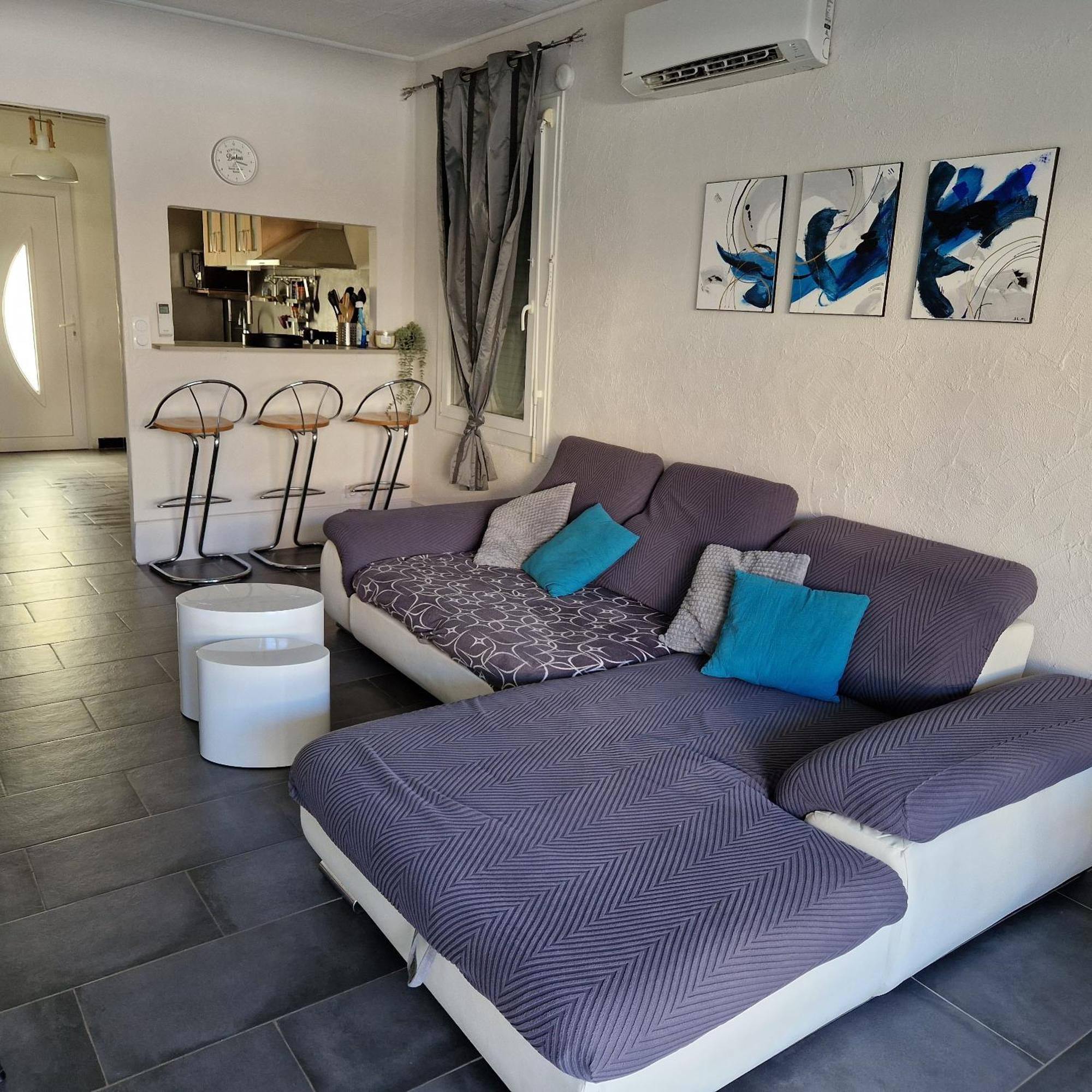 Location Bord De Mer, Villa De Vacances 6-8 Personnes - Jardin Вальрас-Пляж Экстерьер фото